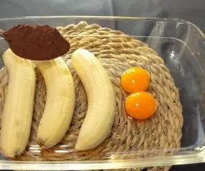 آموزش آشپزی؛ دسر موزی اونم فقط با ۳ ماده اولیه کاملا رژیمی بدون شکر، بدون آرد!