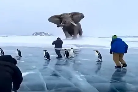 معماری طبیعت؛ فیل ترمز برید پیر و جوون بزرگ و کوچیک رو زیر پاش له کرد