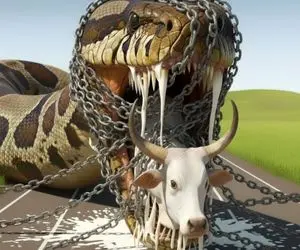 حیات وحش مصنوعی؛ پیتون؛ گوساله