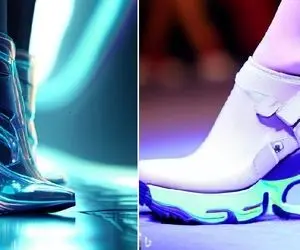 (ویدیو) بیا ببین هوش مصنوعی تو مد غوغا کرد؛ صد سال دیگه کفش خانوما و آقایون اینجوریه!