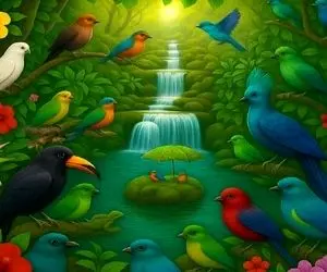 بازی فکری؛ میتونی سنجاب رو بین پرندگان جنگل‌های گرمسیری پیدا کنی بسم الله