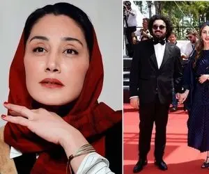 خودنمایی شوهر سابق "هدیه تهرانی" در کن؛ خانمش عجب چیتان پیتانی کرده!