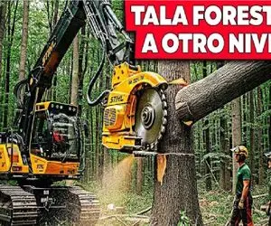 ابزارآلات غول پیکر؛ بیل مکانیکی برای باز کردن راهش تو دل جنگل ابر تراشه نصبید