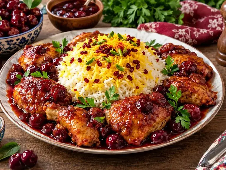مرغ با سس آلبالو؛ این غذا میشه رقیب زرشک پلو 