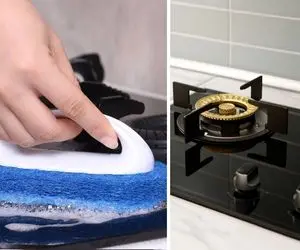 تمیز کردن صفحه گاز شیشه ای؛ با شوینده های قوی کارخونه ای نیفت به جونش