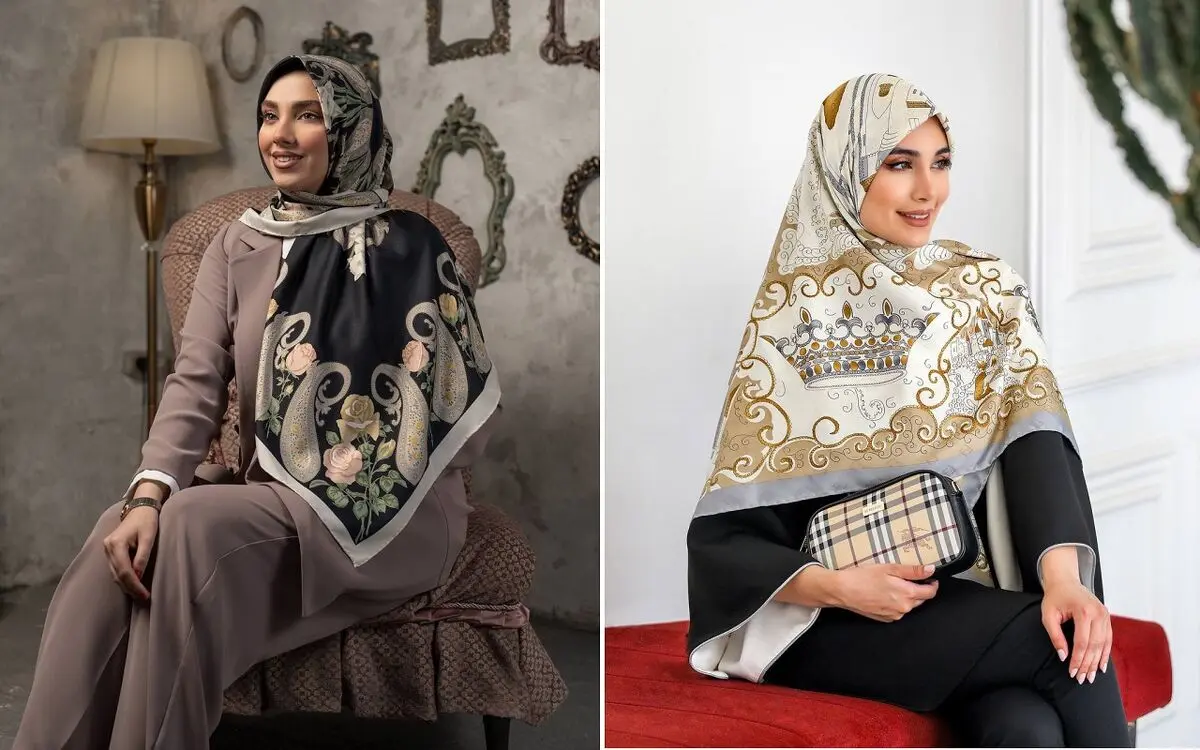روسری ساتن ابریشم