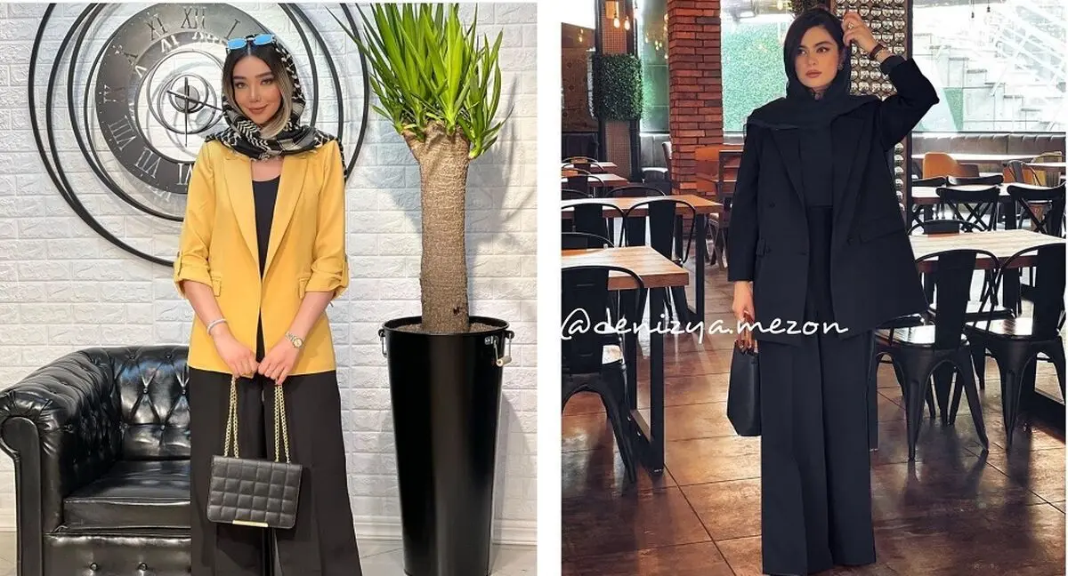 مانتوی کتی با شلوار بگی