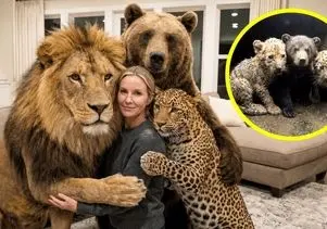 مستند حیات وحش؛ زن جوان که شیر و پلنگ و خرس از فاضلاب نجات داد و شد مامانشون 