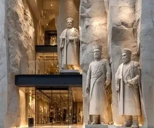 تخت جمشید پاساژ شد؛ معماری خلاقانه ورودی این فروشگاه به سبک هخامنشیان جولان داد