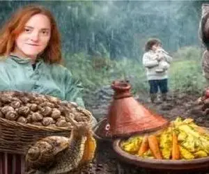 غذای چندش؛ نسل حلزون از زمینشون جمع میکنن باهاش سوپ بپزن پوست و مو رو تقویت کنن