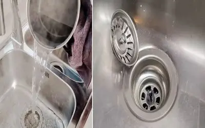 ترفند بشمار سه و سریع برای باز کردن گرفتگی لوله سینک ظرفشویی؛ فقط با این ماده خوراکی