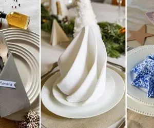 ایده های خلاقانه؛ چند مدل تا کردن دستمال سفره واسه یه پذیرایی شیک و ادایی
