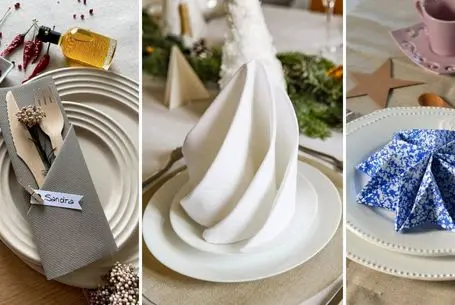 ایده های خلاقانه؛ چند مدل تا کردن دستمال سفره واسه یه پذیرایی شیک و ادایی