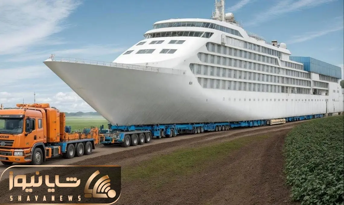 جا به جایی های جانکاه؛ کشتی کروز هزار نفره با هزار چرخ و کلی مشقت میرسه به دریا