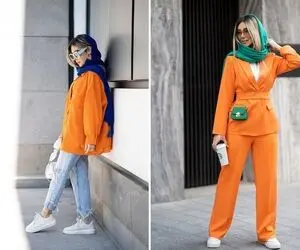 معجزه ای به نام مانتو نارنجی در همه فصل ها، البته به شکلی متفاوت!