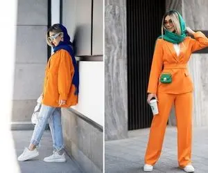 معجزه ای به نام مانتو نارنجی در همه فصل ها، البته به شکلی متفاوت!