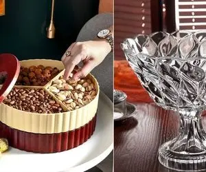 خوشگلترین مدل های ظروف آجیل خوری / مگه سالی چند بار عیده بیا ازین ظرفا بخر لاکچری