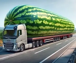 محصولات کشاورزی نوین؛ هندوانه و صیفی جات برداشت کردن اینقدر بزرگ که تریلی اومده ببره