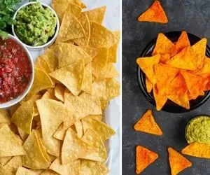 طرز تهیه چیپس ترتیلا خانگی / خوشمزه ترین چیپس ذرت که میشه سریع و راحت آماده کرد