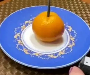 عجیب ولی واقعی؛ اگه فشفشه رو داخل پرتقال بذاری و روشن کنی یه چراغ خواب داری