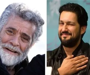 (عکس) دیدار صمیمی جذاب حامد بهداد با بهروز وثوقی