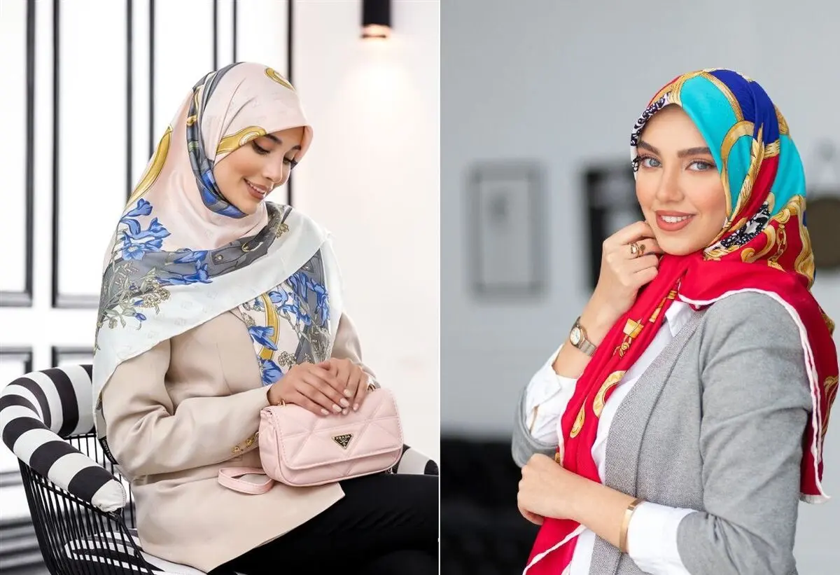 روسری ساتن ابریشم