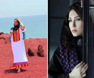 زیبایی بی امان "شهرزاد کمال زاده" کنار رفیق غرق برنز و آرایشش؛ چه بترکون عضله میچاقه!