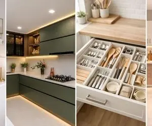 دیزاین آشپزخانه سفید / چیدمانی شیک با رعایت اصول و انتخاب بهترین عناصر و رنگ مکمل