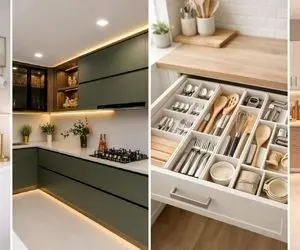 دیزاین آشپزخانه سفید / چیدمانی شیک با رعایت اصول و انتخاب بهترین عناصر و رنگ مکمل