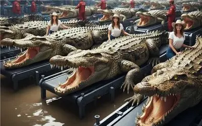 فرآوری تمساح؛ ذبح و پوست‌کنی انبوه تمساح جهت تبدیل به گران‌ترین چرم جهان