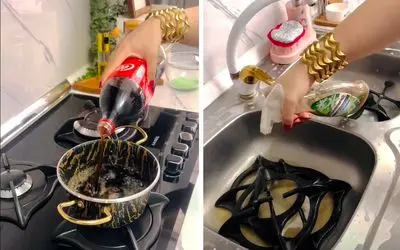 ایده تمیز کردن جرم؛ شوینده سر تا پا ضرره با این محلول خونگی قابله و سینک رو برق بنداز