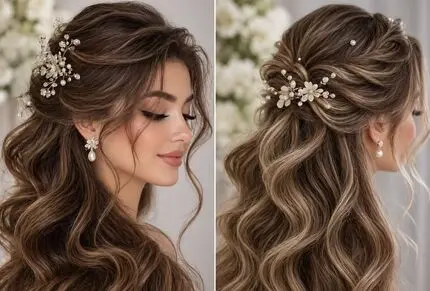 7 شینیون جدید و شکیل موی باز برای عروس؛ وقتی قراره موهات ستاره مراسم باشن