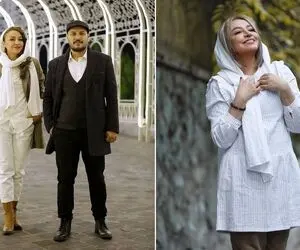 مه لقا باقری با اییین رنگ گیس چه یهو شیکول شد؛ خانوم با آقایی ته ست بازی رو نون کشیدن!