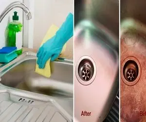 تمیز کردن سینک ظرفشویی بدون وایتکس / با موادی که همشو تو خونه داری تمیزش کن ارزون تره