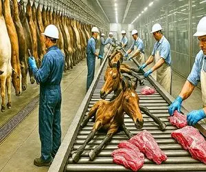 فرآوری اسب؛ پرورش سلاخی و مثله کردن اسب برای تولید گوشت با سودآوری بالا