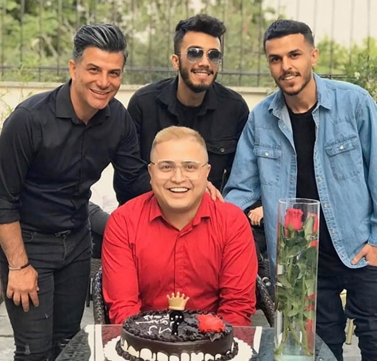 مهراد جم در کنار مسعود جهانی و هادی حسینی