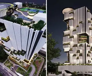 طبیعت پژواک میکند: برج باغ رارا بازتعریف حریم خصوصی در زندگی شهری عمودی
