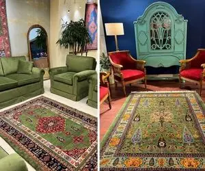 فرش سبز یه انتخاب تجملاتی و شیییک؛ خاص پسندها بشتابید