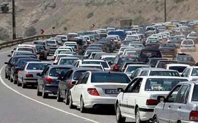 ترافیک سنگین در آزاد راه کرج _ تهران