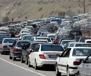 ترافیک سنگین در آزاد راه کرج _ تهران