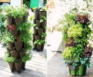 ایده های خلاقانه؛ باغچه که نباید همش کف حیاط باشه فضا نداری این ایستاده هارو دریاب