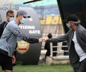 (عکس) تمرین پرسپولیسی ها با حضور یک مهمان خاص