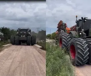 ماشین‌های غول پیکر؛ فقط لاستیکای این ماشین اندازه دو تا پرایده عجب هیولاییه