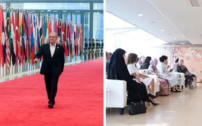 حواشی اجلاس شانگهای؛ از نقدها به چادر دختر پزشکیان تا غیبت رئیس جهور در عکس یادگاری!