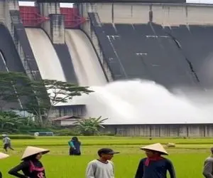 معماری طبیعت؛ دیوار سد ترک برداشت و همه چیزو به فنا داد