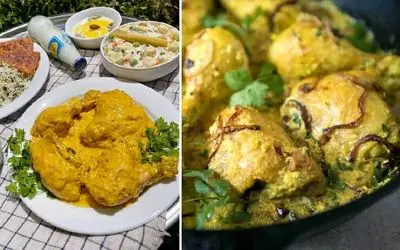 طرز تهیه خورشت مرغ زعفرونی با ماست / طعم خاص این غذا شگفت زدت میکنه