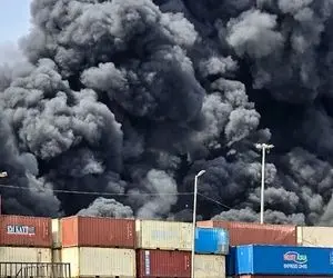 (ویدئو) انتشار گازهای سمی در منطقه خطر بندر رجایی