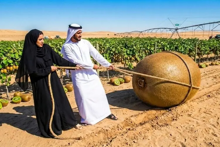 کشاورزی نوین؛ کیوی پرورش میدن و با مراقبت و رسیدگی به اندازه هندوانه برداشت می کنن	