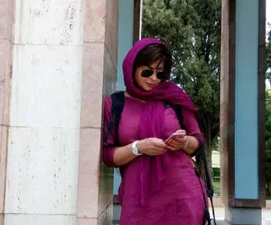 (عکس) سیما تیرانداز در پشت صحنه سریال جدیدش