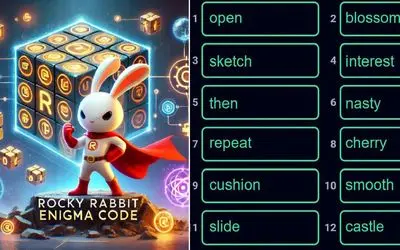 کد انیگما راکی رابیت (ROCKY RABBIT) امروز شنبه 31 شهریور + آموزش وارد کردن